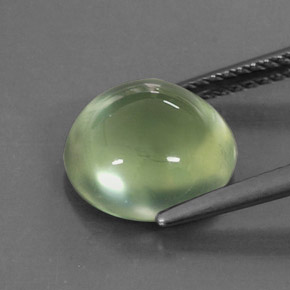 3,81 ctw natürlicher grüner Prehnit, Transparent, Transparent / Lichtdurchlässig
