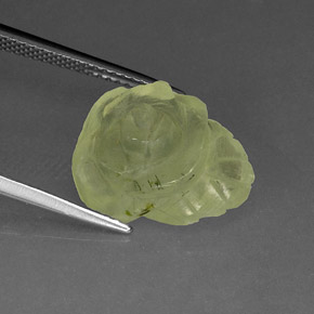 9,72 ctw natürlicher grüner Prehnit, Transparent, Transparent / Lichtdurchlässig