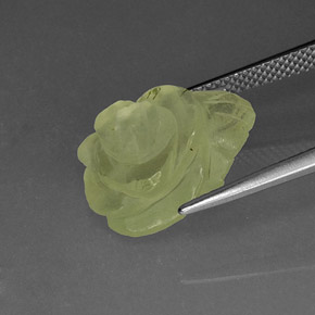 9,72 ctw natürlicher grüner Prehnit, Transparent, Transparent / Lichtdurchlässig