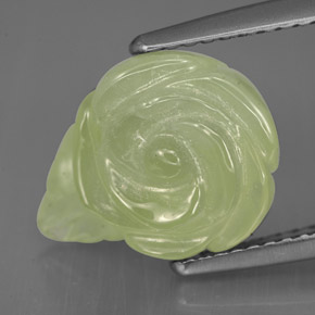 8,39 ctw natürlicher grüner Prehnit, Transparent, Transparent / Lichtdurchlässig