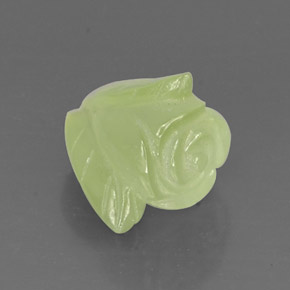 7,35 ctw natürlicher grüner Prehnit, Transparent, Transparent / Lichtdurchlässig