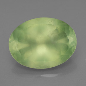 8,74 ctw natürlicher grüner Prehnit, Transparent, Transparent / Lichtdurchlässig