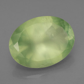 8,74 ctw natürlicher grüner Prehnit, Transparent, Transparent / Lichtdurchlässig
