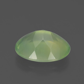 8,66 ctw natürlicher grüner Prehnit, Oval Schliff, Transparent
