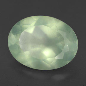 8,70 ctw natürlicher grüner Prehnit, Transparent, Transparent / Lichtdurchlässig