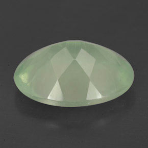8,70 ctw natürlicher grüner Prehnit, Transparent, Transparent / Lichtdurchlässig
