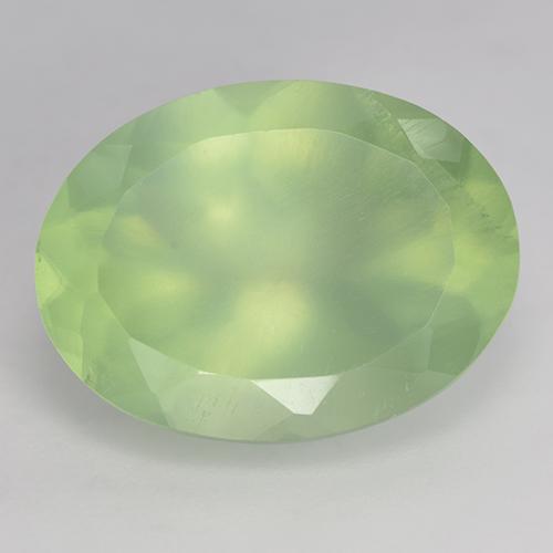 8,98 ctw natürlicher grüner Prehnit, Oval Schliff, Lichtdurchlässig