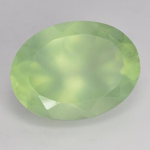 8,98 ctw natürlicher grüner Prehnit, Oval Schliff, Lichtdurchlässig
