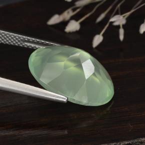 8,92 ctw natürlicher grüner Prehnit, Oval Schliff, Lichtdurchlässig