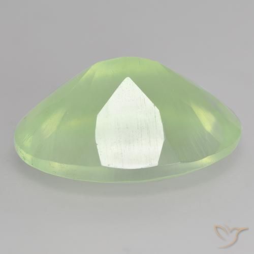 8,90 ctw natürlicher grüner Prehnit, Oval Schliff, Lichtdurchlässig
