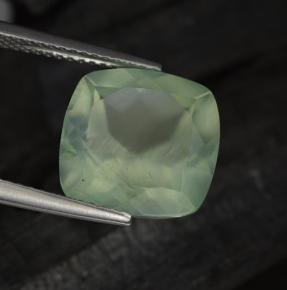 6,82 ctw natürlicher grüner Prehnit, Kissenschliff, Lichtdurchlässig