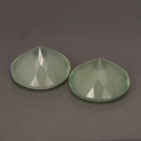 11,40 ctw natürlicher grüner Prehnit, Transparent, Transparent / Lichtdurchlässig