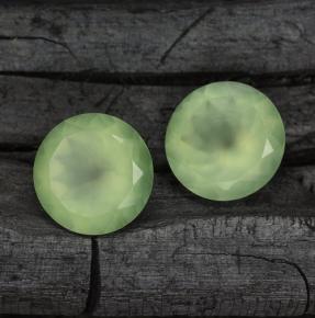  ct natürliche grüner Prehnit-Edelsteine, Rundschliff, Lichtdurchlässig