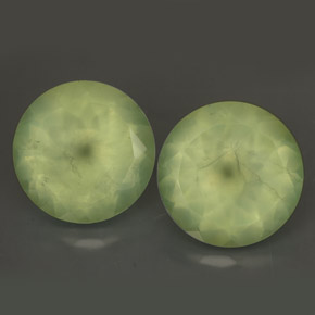  ct natürliche grüner Prehnit-Edelsteine, Transparent, Transparent / Lichtdurchlässig