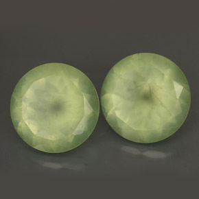 ct natürliche grüner Prehnit-Edelsteine, Transparent, Transparent / Lichtdurchlässig