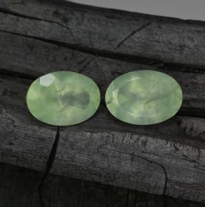 11,71 ct natürliche grüner Prehnit-Edelsteine, Oval Schliff, Lichtdurchlässig