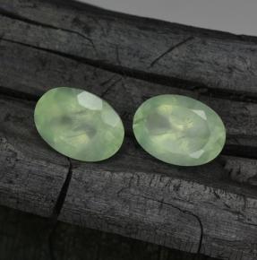 11,71 ct natürliche grüner Prehnit-Edelsteine, Oval Schliff, Lichtdurchlässig