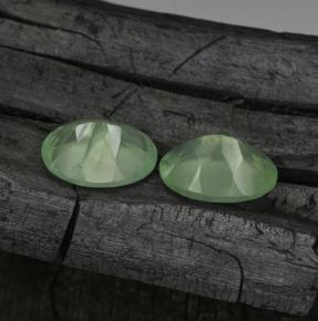 11,71 ct natürliche grüner Prehnit-Edelsteine, Oval Schliff, Lichtdurchlässig