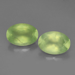  ct natürliche grüner Prehnit-Edelsteine, Oval Schliff, Lichtdurchlässig