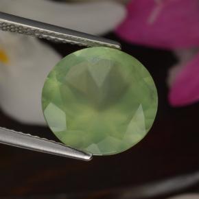 5,50 ctw natürlicher grüner Prehnit, Rundschliff, Lichtdurchlässig