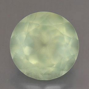 5,62 ctw natürlicher grüner Prehnit, Transparent, Transparent / Lichtdurchlässig