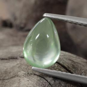 1,85 ctw natürlicher grüner Prehnit, Birnenform, Transparent