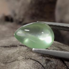 1,85 ctw natürlicher grüner Prehnit, Birnenform, Transparent