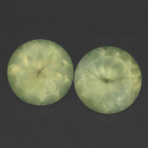  ct natürliche grüner Prehnit-Edelsteine, Transparent, Transparent / Lichtdurchlässig