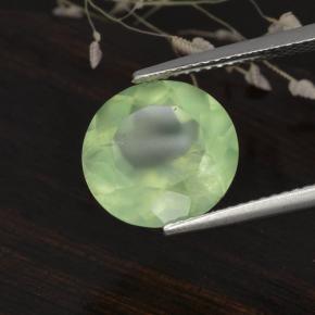 5,61 ctw natürlicher grüner Prehnit, Rundschliff, Lichtdurchlässig
