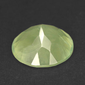 5,39 ctw natürlicher grüner Prehnit, Transparent, Transparent / Lichtdurchlässig