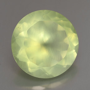 5,64 ctw natürlicher grüner Prehnit, Transparent, Transparent / Lichtdurchlässig