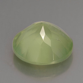 6,02 ctw natürlicher grüner Prehnit, Rundschliff, Transparent