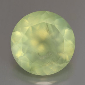 5,84 ctw natürlicher grüner Prehnit, Rundschliff, Transparent