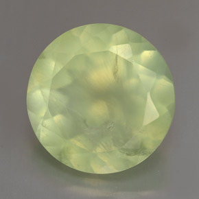 5,84 ctw natürlicher grüner Prehnit, Rundschliff, Transparent