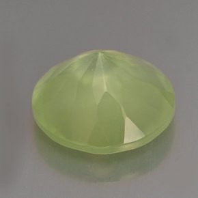 5,84 ctw natürlicher grüner Prehnit, Rundschliff, Transparent