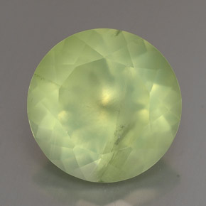 5,77 ctw natürlicher grüner Prehnit, Rundschliff, Transparent