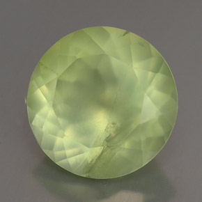 5,77 ctw natürlicher grüner Prehnit, Rundschliff, Transparent