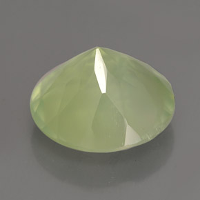 5,77 ctw natürlicher grüner Prehnit, Rundschliff, Transparent