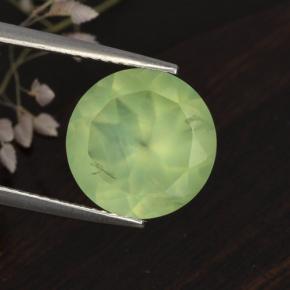 5,62 ctw natürlicher grüner Prehnit, Rundschliff, Lichtdurchlässig