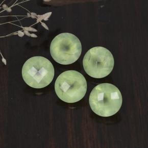 9,38 ct natürliche grüner Prehnit-Edelsteine, Rundschliff, Lichtdurchlässig