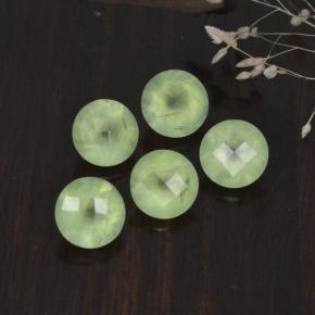 9,38 ct natürliche grüner Prehnit-Edelsteine, Rundschliff, Lichtdurchlässig
