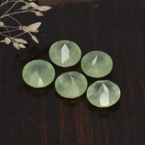 9,38 ct natürliche grüner Prehnit-Edelsteine, Rundschliff, Lichtdurchlässig