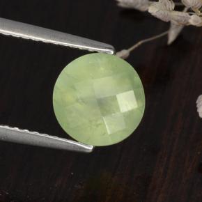 1,91 ctw natürlicher grüner Prehnit, Rundschliff, Lichtdurchlässig