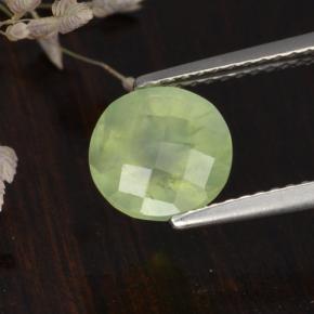 1,91 ctw natürlicher grüner Prehnit, Rundschliff, Lichtdurchlässig
