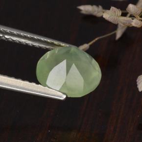 1,91 ctw natürlicher grüner Prehnit, Rundschliff, Lichtdurchlässig