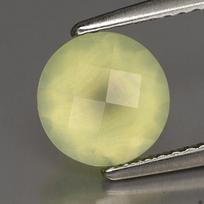 1,77 ctw natürlicher grüner Prehnit, Transparent, Transparent / Lichtdurchlässig
