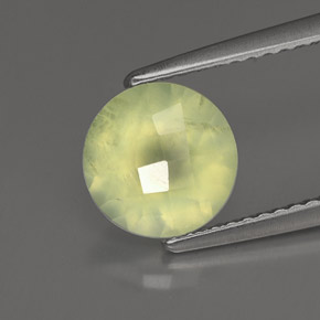 1,87 ctw natürlicher grüner Prehnit, Transparent, Transparent / Lichtdurchlässig