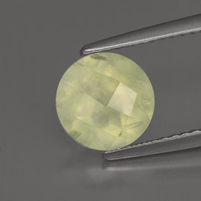 1,89 ctw natürlicher grüner Prehnit, Transparent, Transparent / Lichtdurchlässig