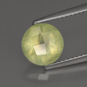 1,91 ctw natürlicher grüner Prehnit, Transparent, Transparent / Lichtdurchlässig