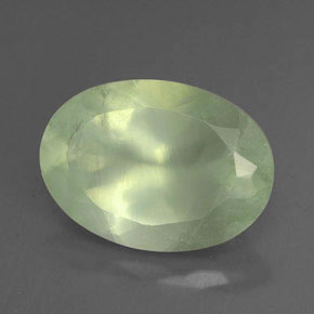 5,61 ctw natürlicher grüner Prehnit, Transparent, Transparent / Lichtdurchlässig